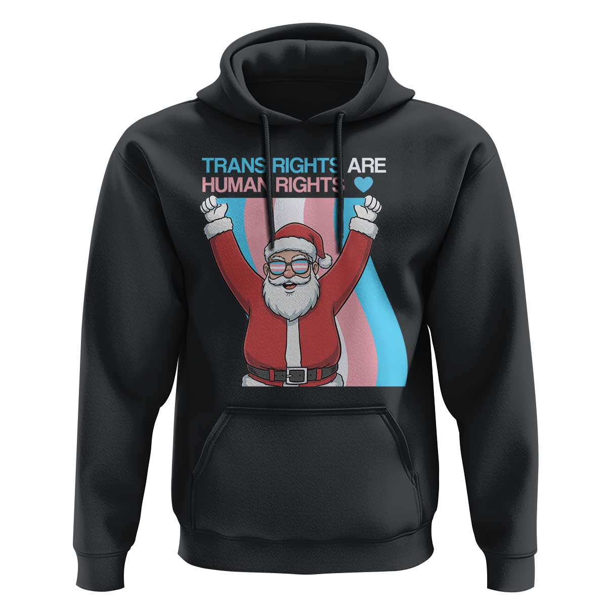 Christmas Trans Rights Are Human Rights Hoodie LGBTQ Advocate - undefined