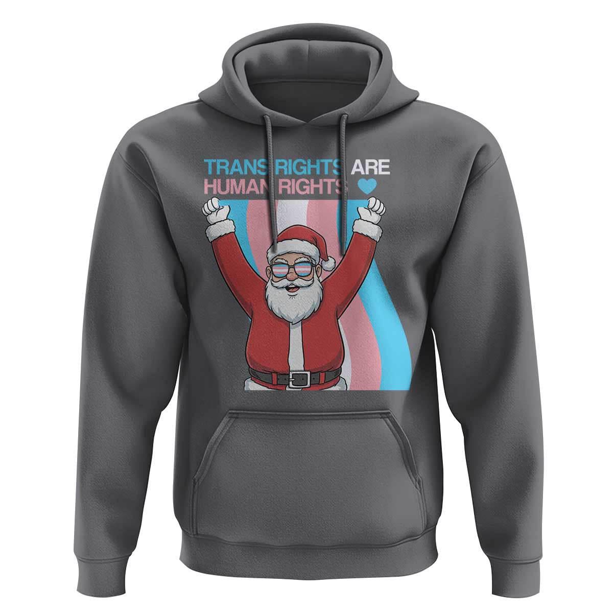 Christmas Trans Rights Are Human Rights Hoodie LGBTQ Advocate - undefined