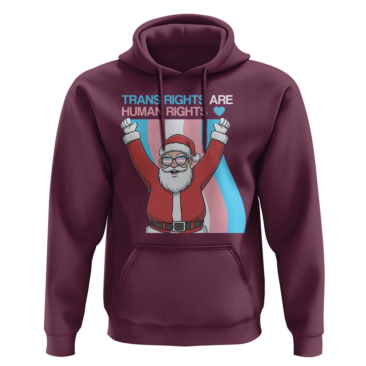 Christmas Trans Rights Are Human Rights Hoodie LGBTQ Advocate - undefined