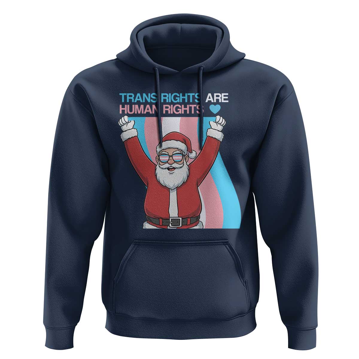 Christmas Trans Rights Are Human Rights Hoodie LGBTQ Advocate - undefined