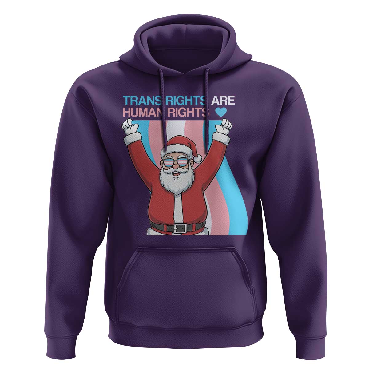 Christmas Trans Rights Are Human Rights Hoodie LGBTQ Advocate - undefined