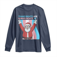 Christmas Trans Rights Are Human Rights Long Sleeve Shirt LGBTQ Advocate - Wonder Print Shop