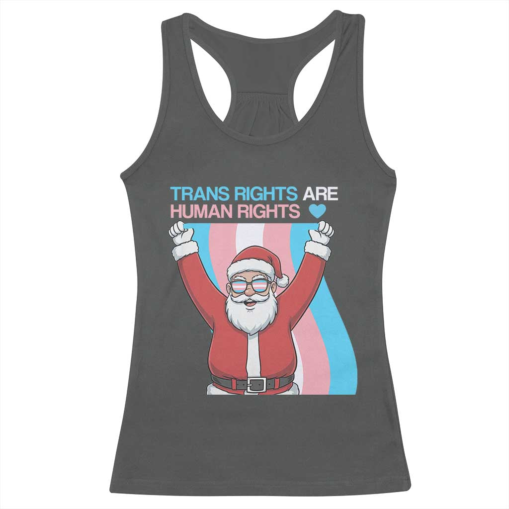 Christmas Trans Rights Are Human Rights Racerback Tank Top LGBTQ Advocate - Wonder Print Shop