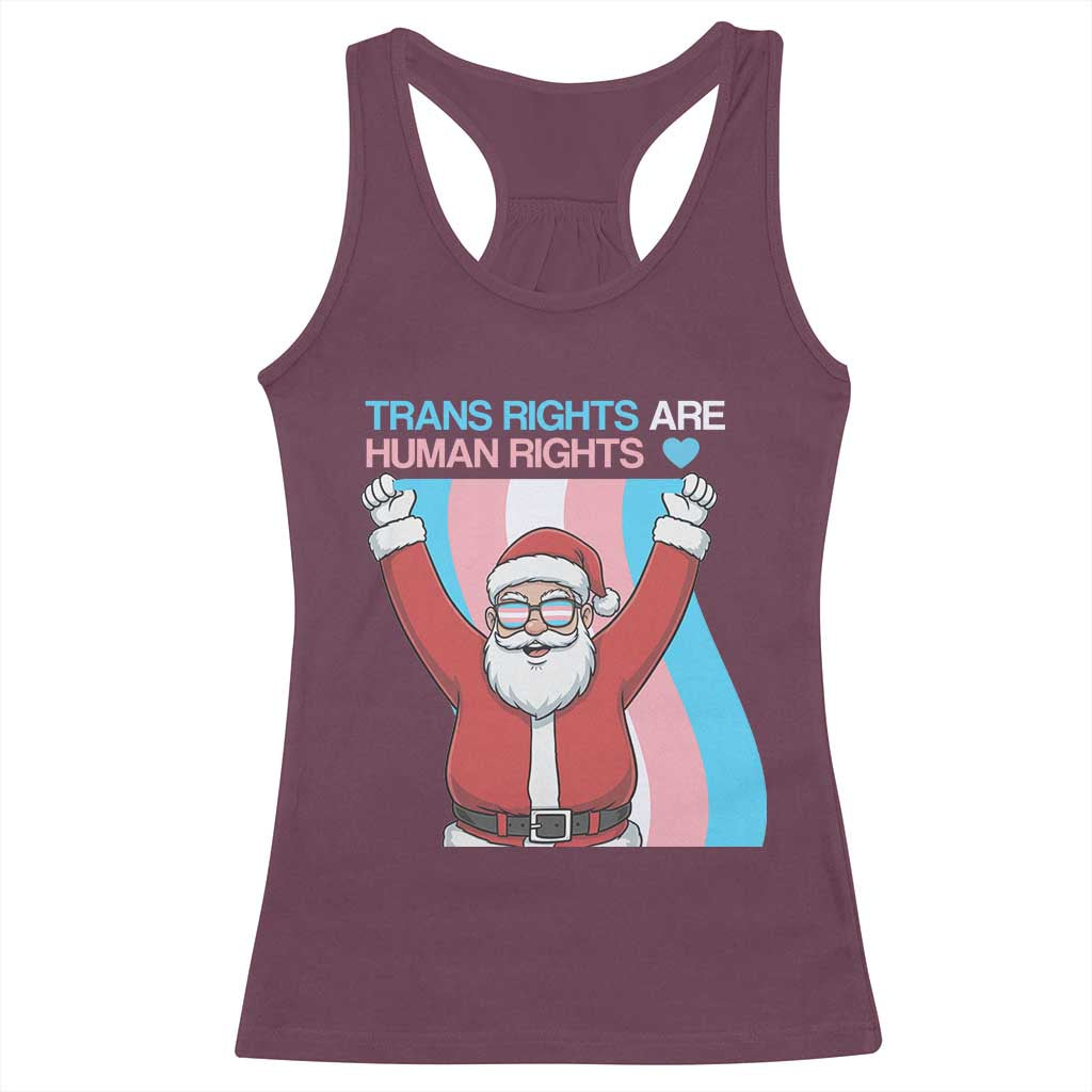 Christmas Trans Rights Are Human Rights Racerback Tank Top LGBTQ Advocate - Wonder Print Shop
