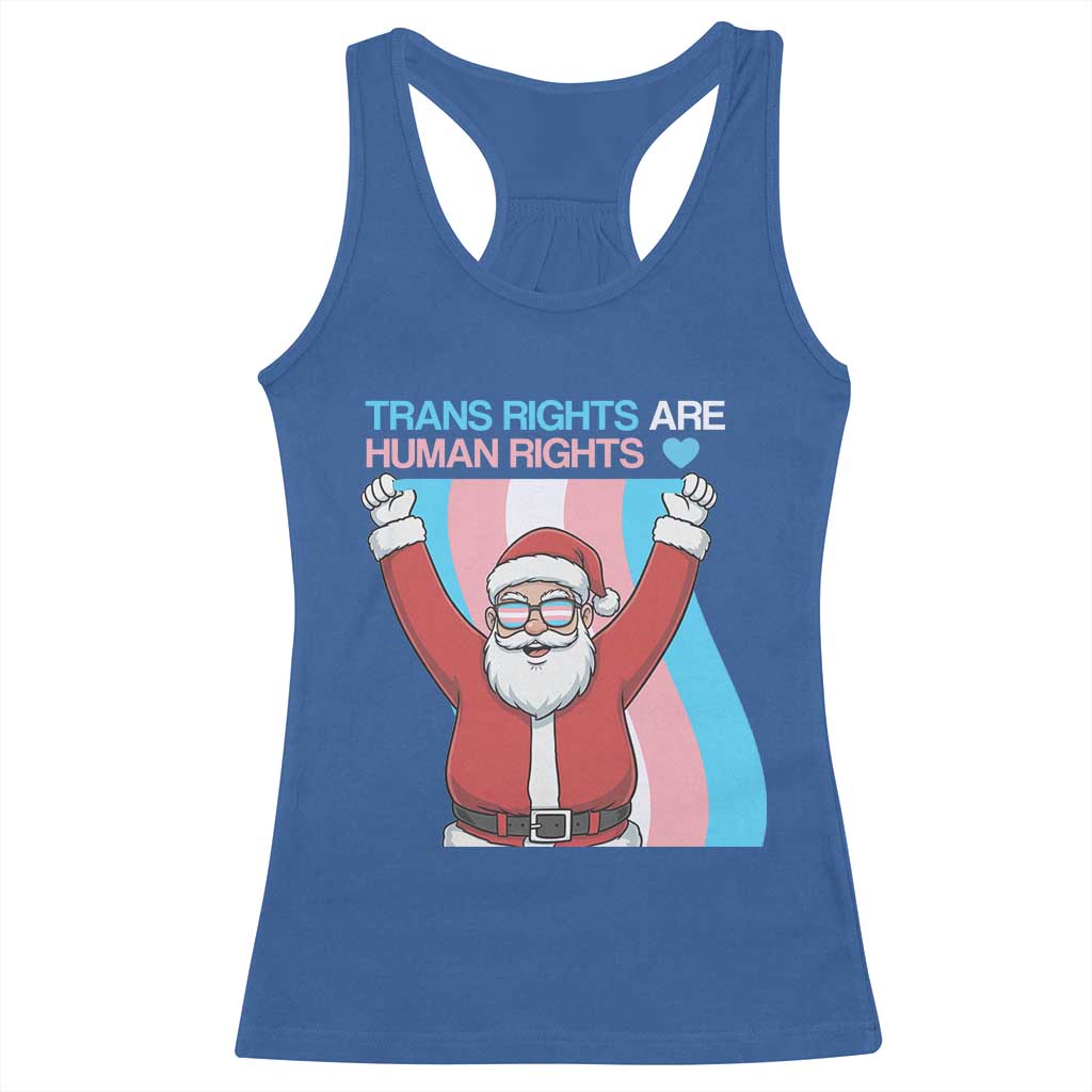 Christmas Trans Rights Are Human Rights Racerback Tank Top LGBTQ Advocate - Wonder Print Shop