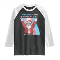 Christmas Trans Rights Are Human Rights Raglan Shirt LGBTQ Advocate - Wonder Print Shop