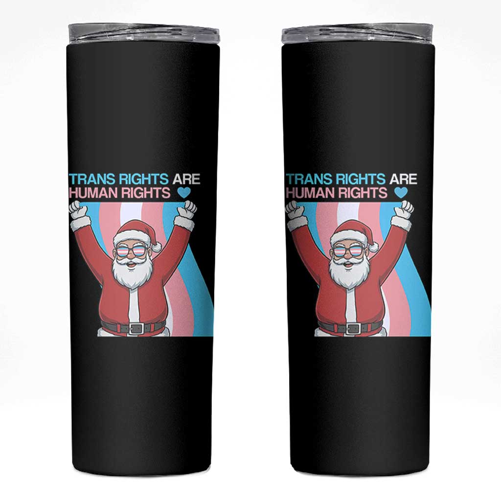 Christmas Trans Rights Are Human Rights Skinny Tumbler LGBTQ Advocate - Wonder Print Shop