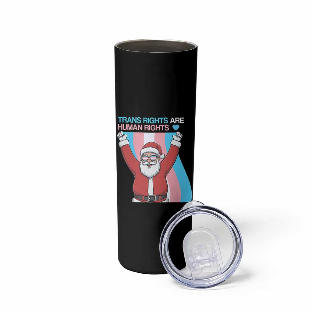 Christmas Trans Rights Are Human Rights Skinny Tumbler LGBTQ Advocate - Wonder Print Shop