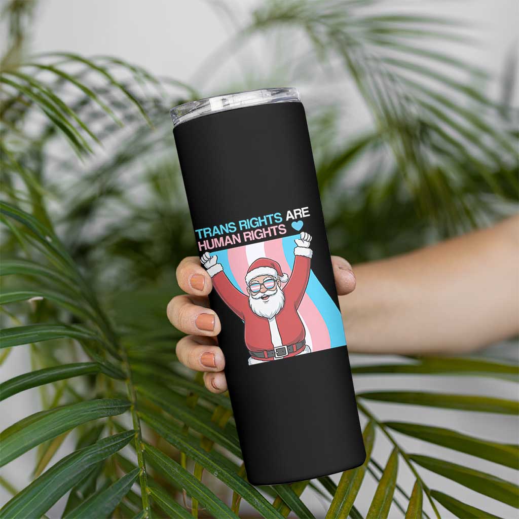 Christmas Trans Rights Are Human Rights Skinny Tumbler LGBTQ Advocate - Wonder Print Shop
