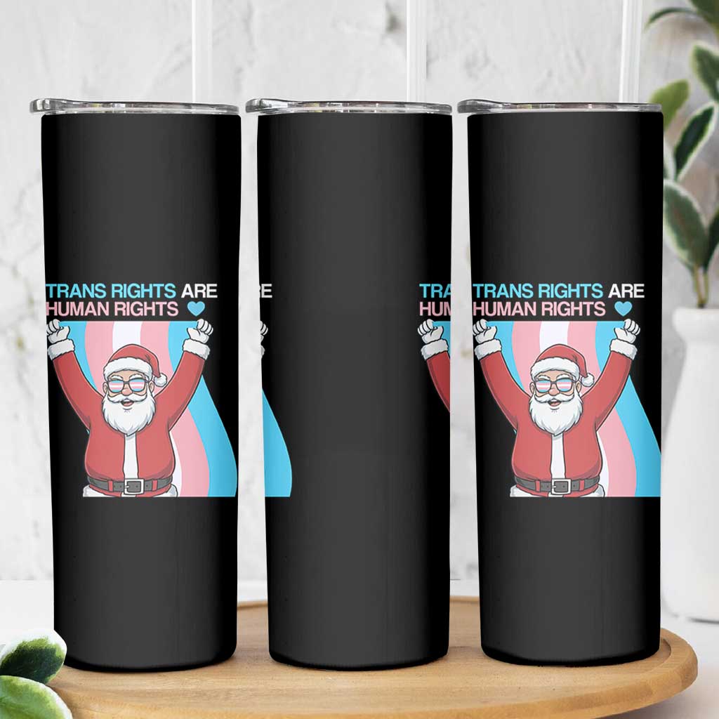Christmas Trans Rights Are Human Rights Skinny Tumbler LGBTQ Advocate - Wonder Print Shop