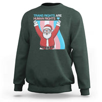 Christmas Trans Rights Are Human Rights Sweatshirt LGBTQ Advocate - Wonder Print Shop