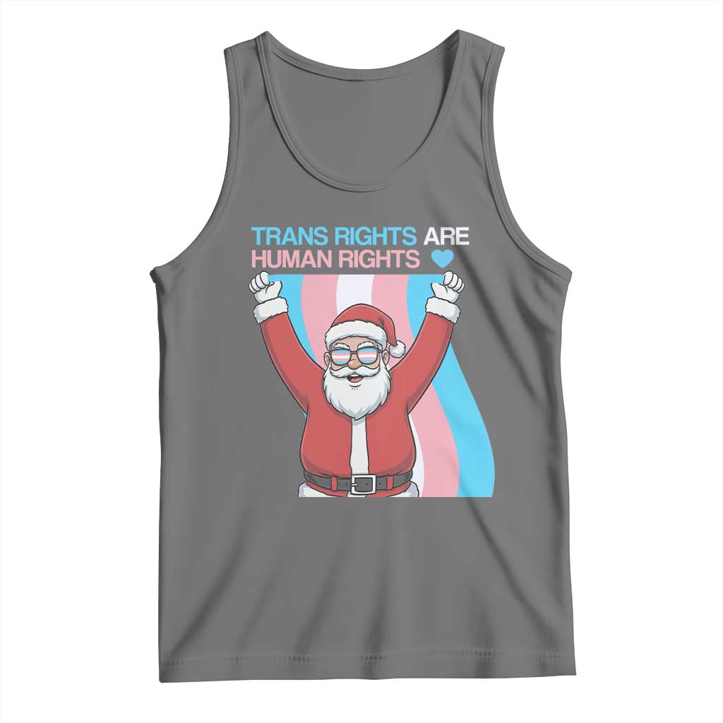 Christmas Trans Rights Are Human Rights Tank Top LGBTQ Advocate - Wonder Print Shop
