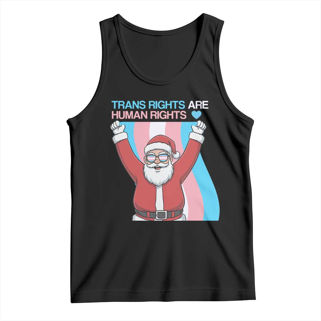 Christmas Trans Rights Are Human Rights Tank Top LGBTQ Advocate - Wonder Print Shop