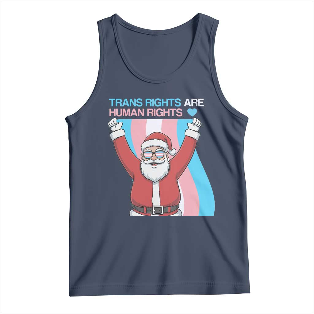 Christmas Trans Rights Are Human Rights Tank Top LGBTQ Advocate - Wonder Print Shop