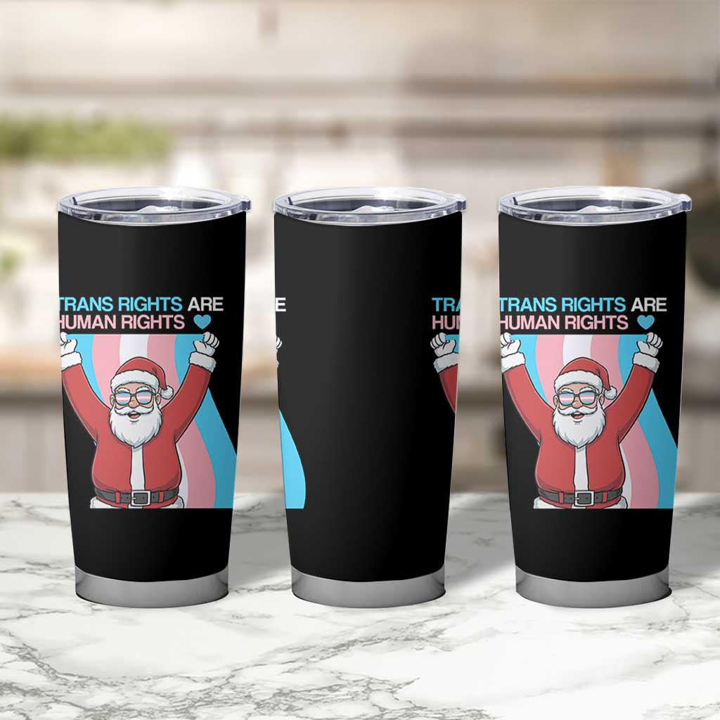 Christmas Trans Rights Are Human Rights Tumbler Cup LGBTQ Advocate - Wonder Print Shop