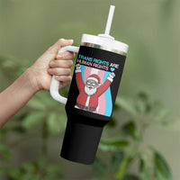 Christmas Trans Rights Are Human Rights Tumbler With Handle LGBTQ Advocate - Wonder Print Shop