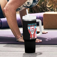 Christmas Trans Rights Are Human Rights Tumbler With Handle LGBTQ Advocate - Wonder Print Shop
