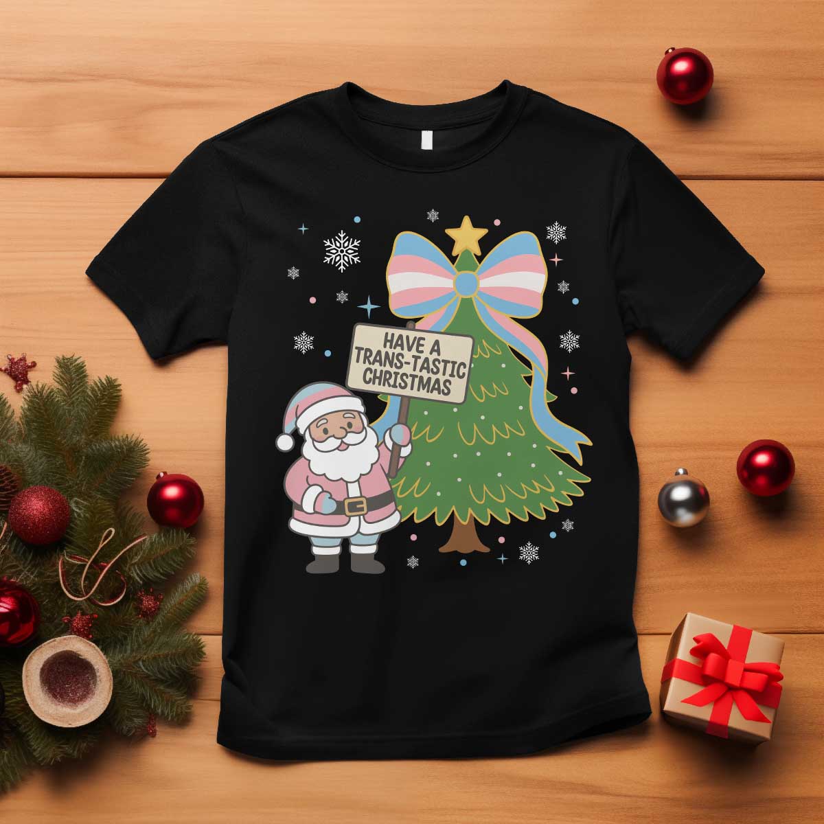 Have A Trans Tastic Christmas T Shirt Transgender Pride - Wonder Print Shop
