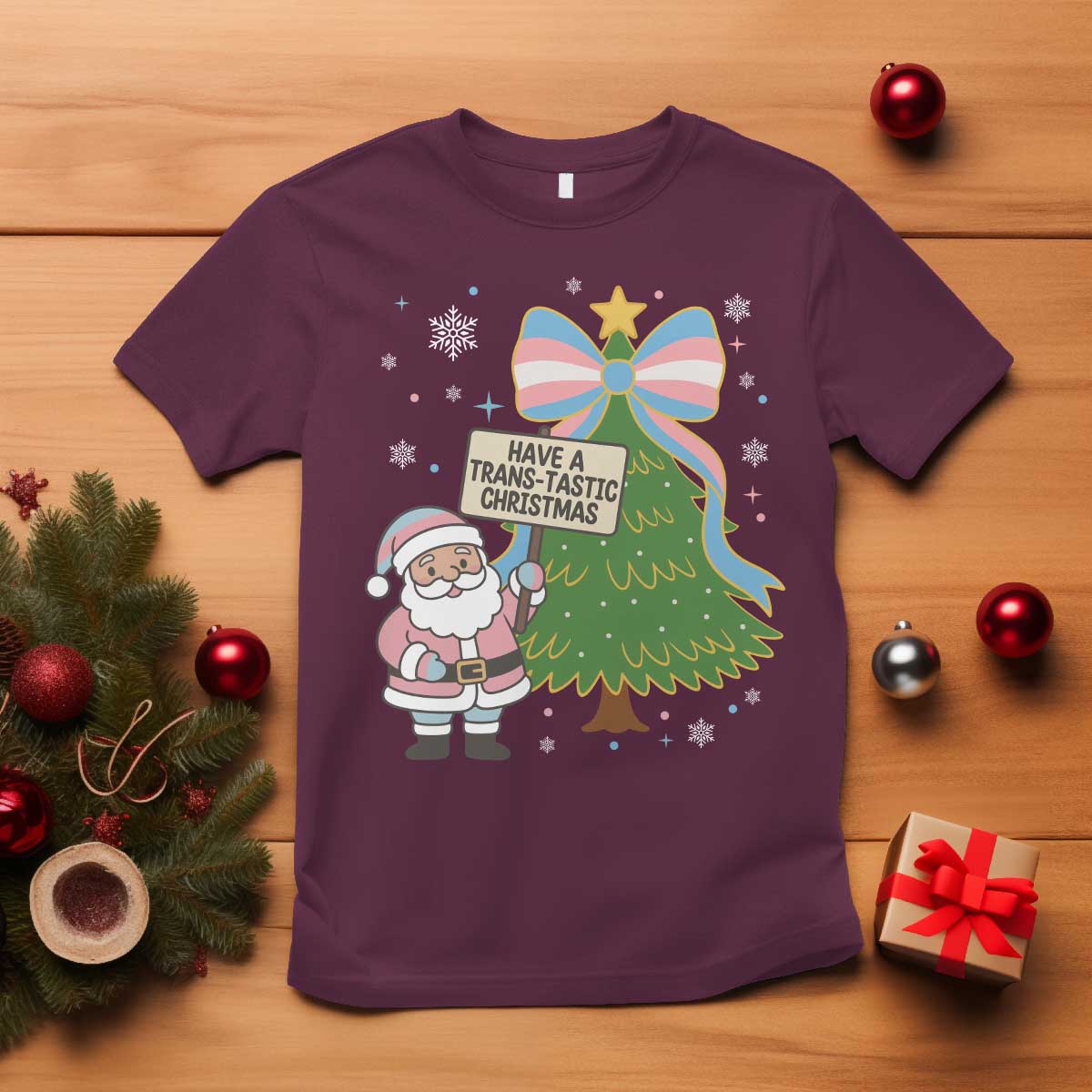 Have A Trans Tastic Christmas T Shirt Transgender Pride - Wonder Print Shop