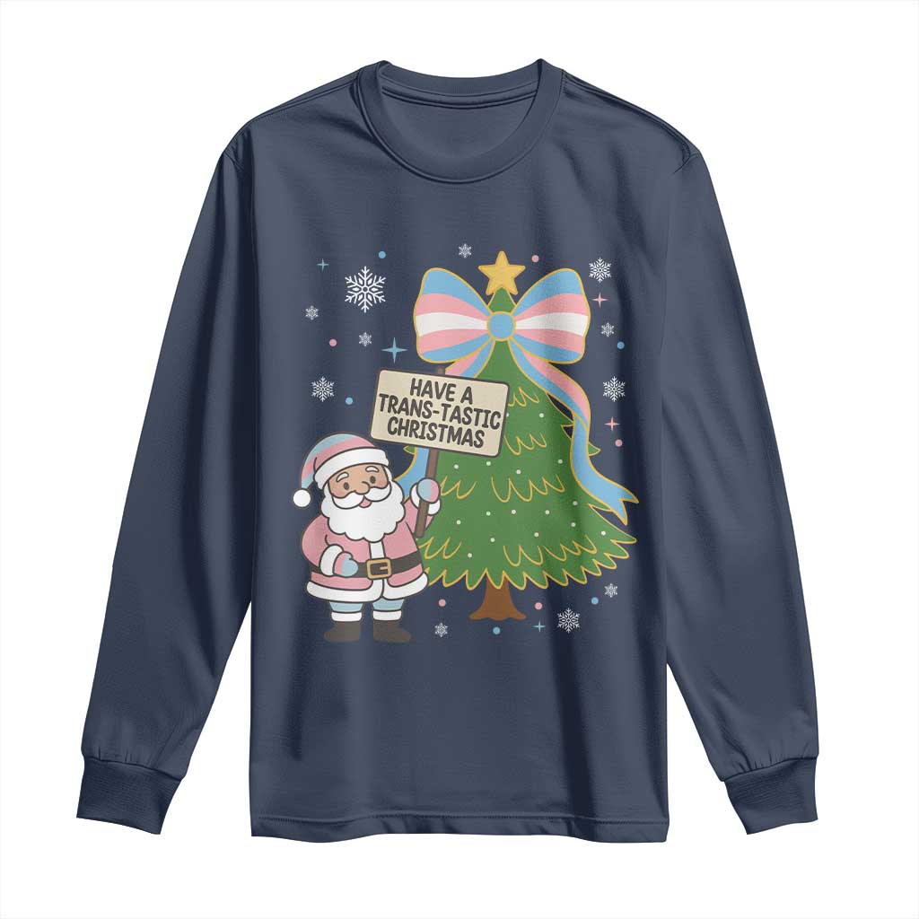 Have A Trans Tastic Christmas Long Sleeve Shirt Transgender Pride - Wonder Print Shop