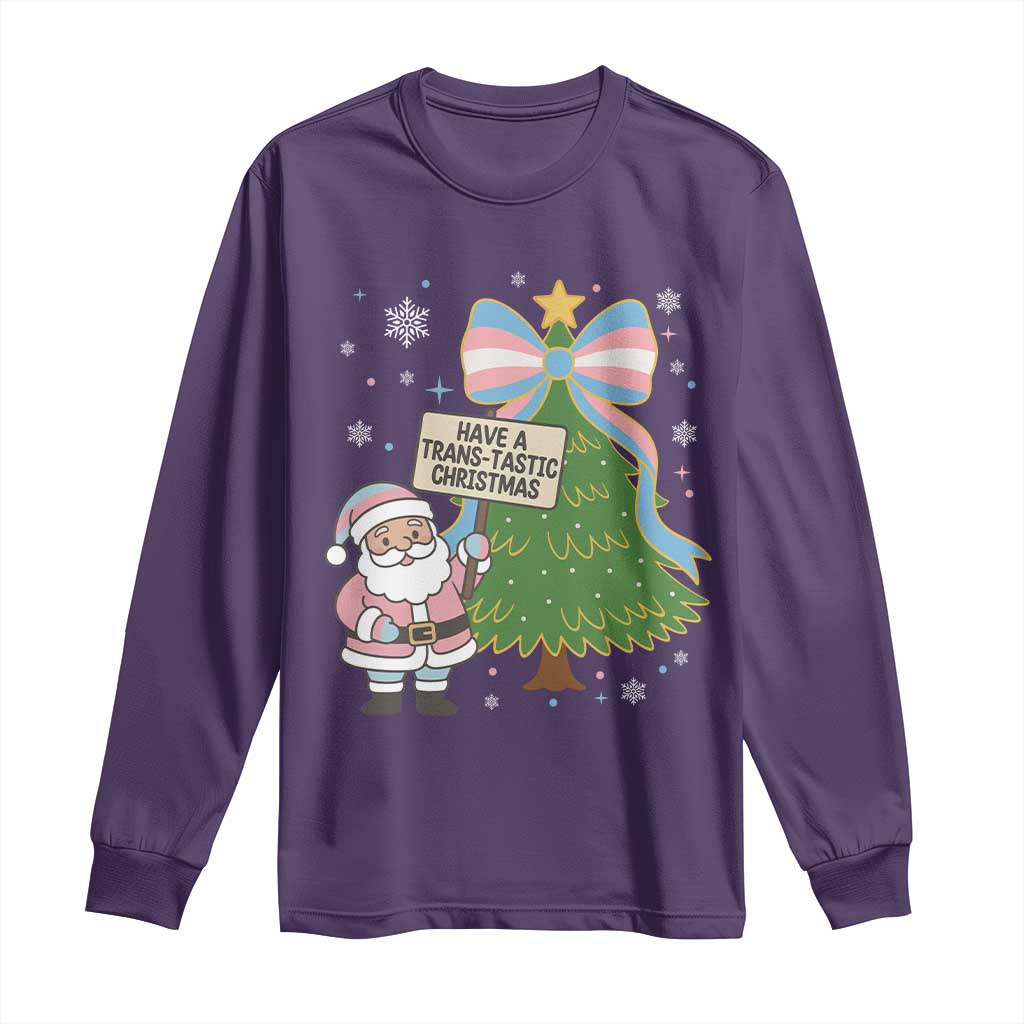 Have A Trans Tastic Christmas Long Sleeve Shirt Transgender Pride - Wonder Print Shop