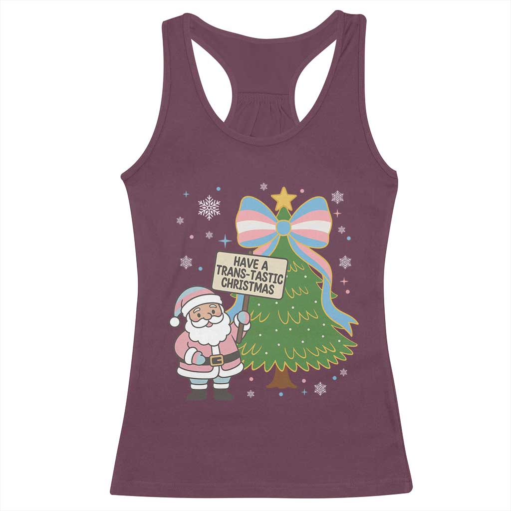 Have A Trans Tastic Christmas Racerback Tank Top Transgender Pride - Wonder Print Shop