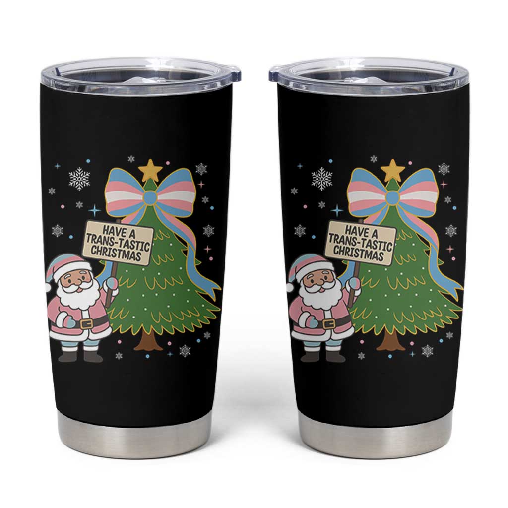 Have A Trans Tastic Christmas Tumbler Cup Transgender Pride - Wonder Print Shop