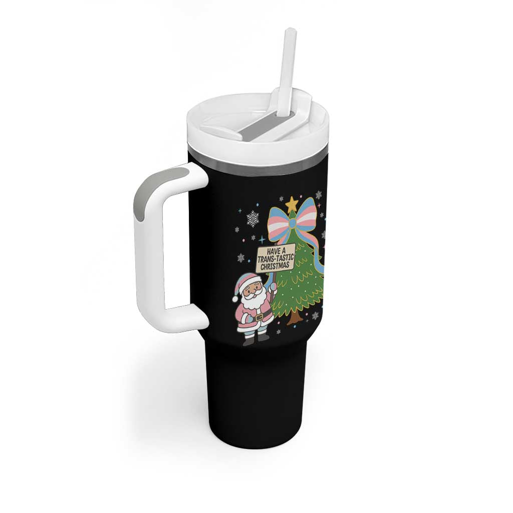 Have A Trans Tastic Christmas Tumbler With Handle Transgender Pride - Wonder Print Shop
