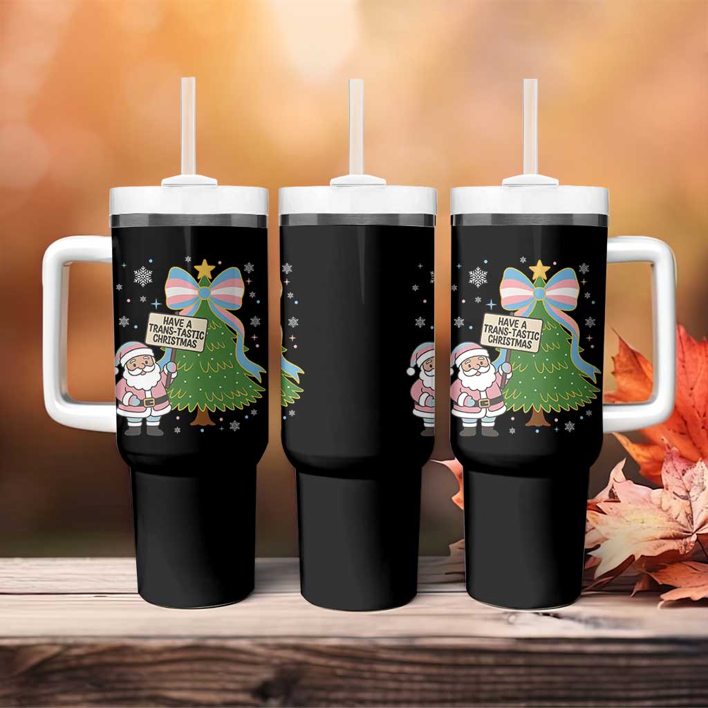 Have A Trans Tastic Christmas Tumbler With Handle Transgender Pride - Wonder Print Shop