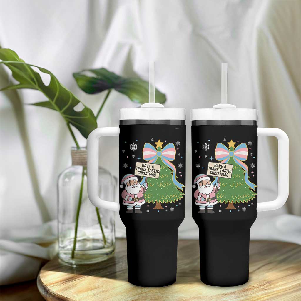 Have A Trans Tastic Christmas Tumbler With Handle Transgender Pride - Wonder Print Shop