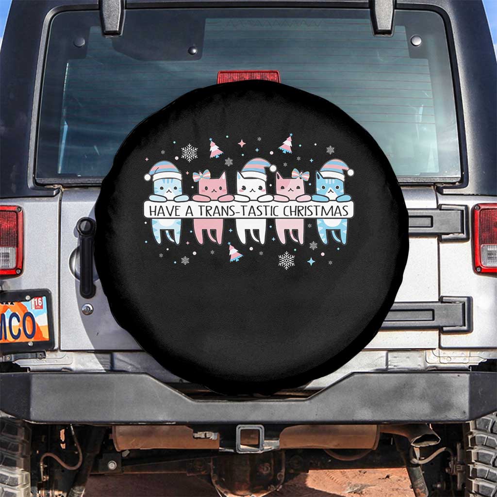 Have A Trans Tastic Christmas Gift Spare Tire Cover LGBTQ Cat Lover - Wonder Print Shop