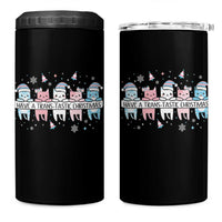 Have A Trans Tastic Christmas Gift 4 in 1 Can Cooler Tumbler LGBTQ Cat Lover - Wonder Print Shop