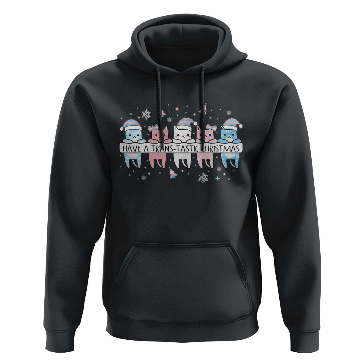 Have A Trans Tastic Christmas Gift Hoodie LGBTQ Cat Lover - Wonder Print Shop