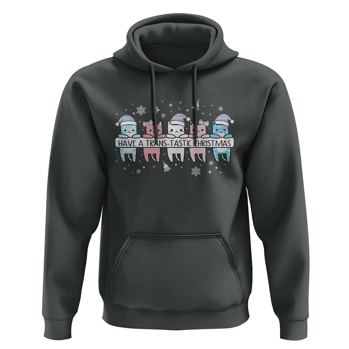 Have A Trans Tastic Christmas Gift Hoodie LGBTQ Cat Lover - Wonder Print Shop