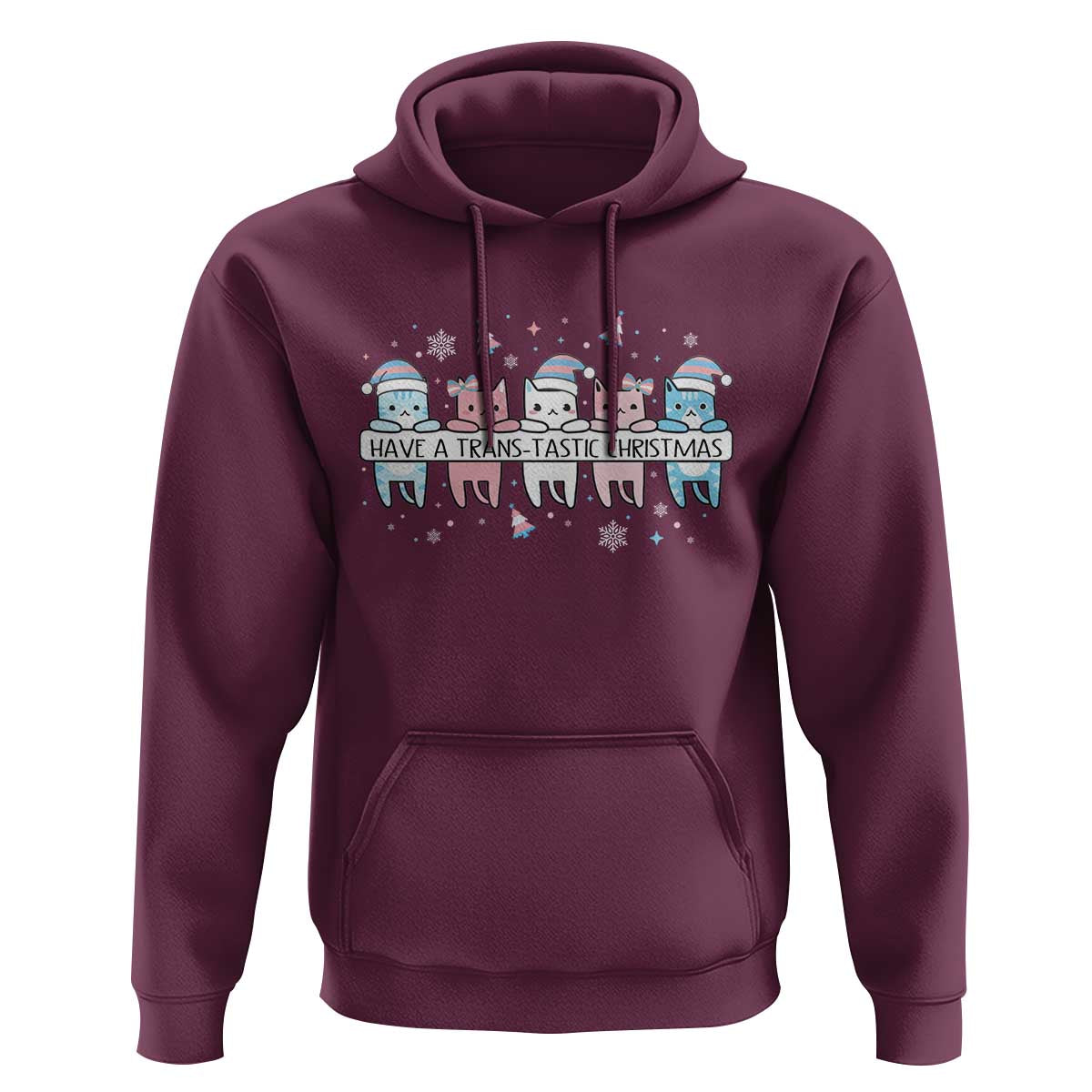 Have A Trans Tastic Christmas Gift Hoodie LGBTQ Cat Lover - Wonder Print Shop