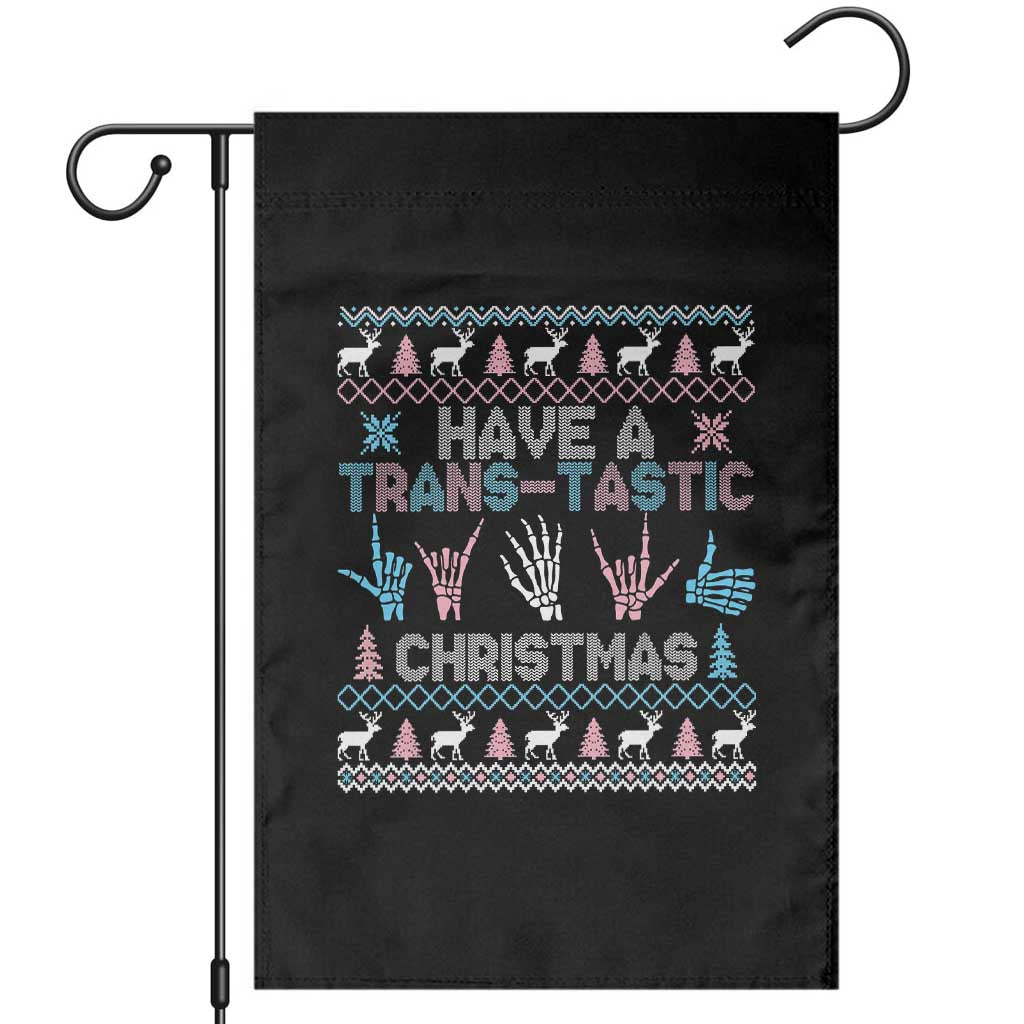 LGBTQ Trans Pride Garden Flag Have A Trans Tastic Ugly Christmas Gift - Wonder Print Shop
