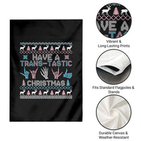 LGBTQ Trans Pride Garden Flag Have A Trans Tastic Ugly Christmas Gift - Wonder Print Shop