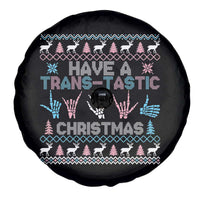 LGBTQ Trans Pride Spare Tire Cover Have A Trans Tastic Ugly Christmas Gift - Wonder Print Shop