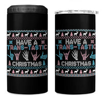 LGBTQ Trans Pride 4 in 1 Can Cooler Tumbler Have A Trans Tastic Ugly Christmas Gift - Wonder Print Shop