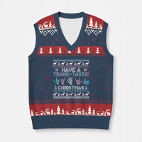 LGBTQ Trans Pride V-Neck Knit Sweater Vest Have A Trans Tastic Ugly Christmas Gift - Wonder Print Shop
