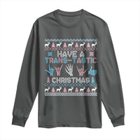 LGBTQ Trans Pride Long Sleeve Shirt Have A Trans Tastic Ugly Christmas Gift - Wonder Print Shop