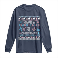LGBTQ Trans Pride Long Sleeve Shirt Have A Trans Tastic Ugly Christmas Gift - Wonder Print Shop