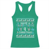 LGBTQ Trans Pride Racerback Tank Top Have A Trans Tastic Ugly Christmas Gift - Wonder Print Shop