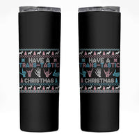 LGBTQ Trans Pride Skinny Tumbler Have A Trans Tastic Ugly Christmas Gift - Wonder Print Shop