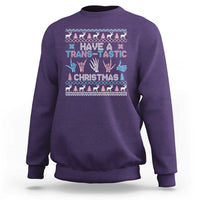 LGBTQ Trans Pride Sweatshirt Have A Trans Tastic Ugly Christmas Gift - Wonder Print Shop