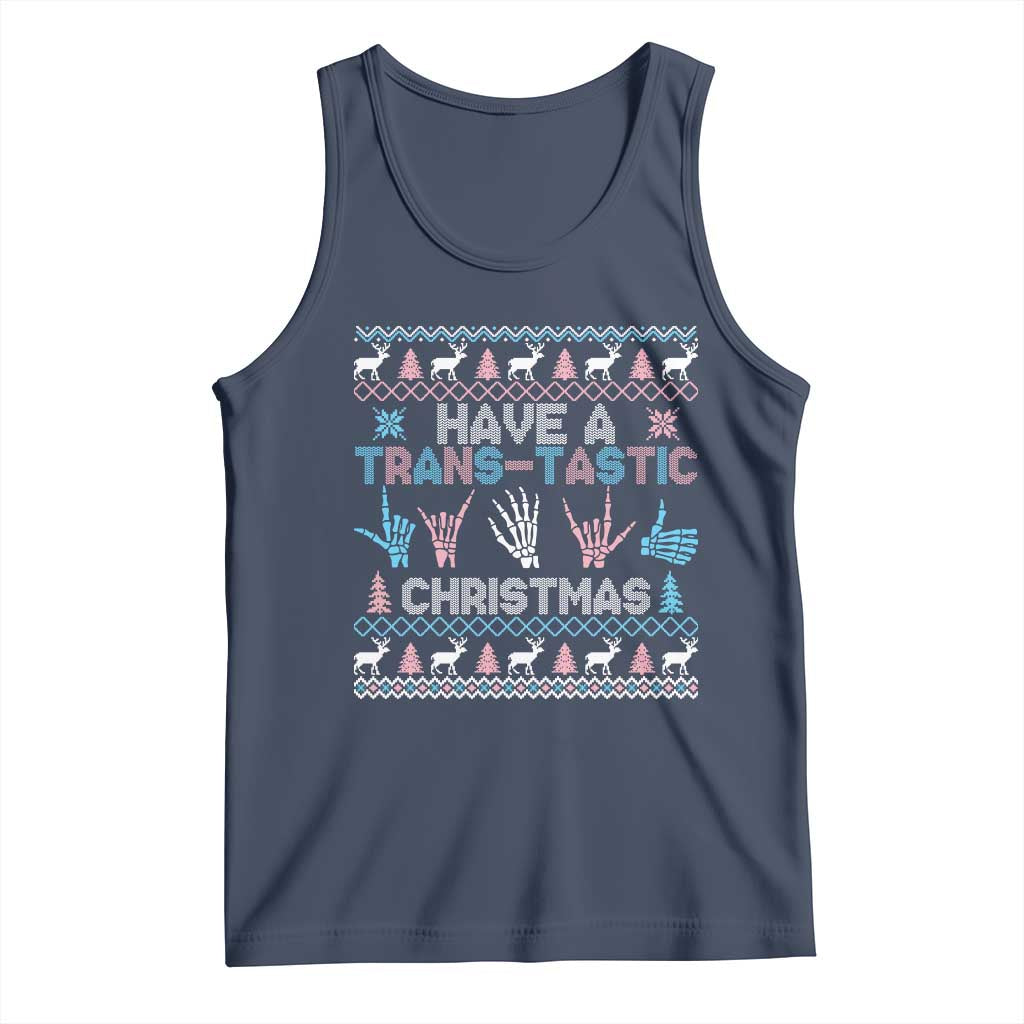LGBTQ Trans Pride Tank Top Have A Trans Tastic Ugly Christmas Gift - Wonder Print Shop