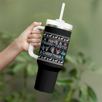 LGBTQ Trans Pride Tumbler With Handle Have A Trans Tastic Ugly Christmas Gift - Wonder Print Shop