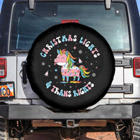 Christmas Lights And Trans Rights Spare Tire Cover Magical Unicorn Pride - Wonder Print Shop