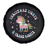 Christmas Lights And Trans Rights Spare Tire Cover Magical Unicorn Pride - Wonder Print Shop