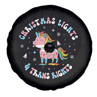 Christmas Lights And Trans Rights Spare Tire Cover Magical Unicorn Pride - Wonder Print Shop